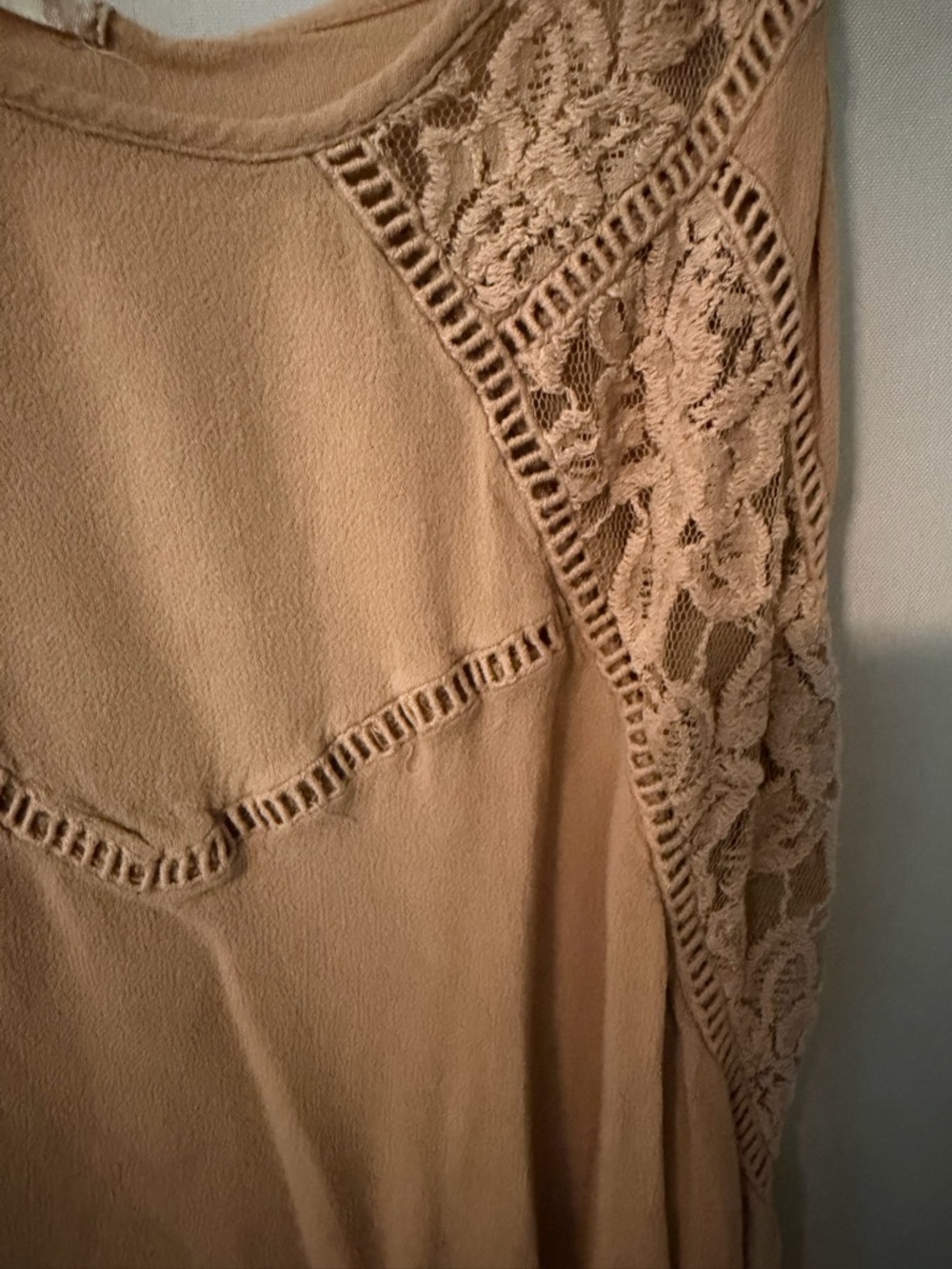 Altar'd State Tan Crochet Trim Tank Top - Picture 3 of 4